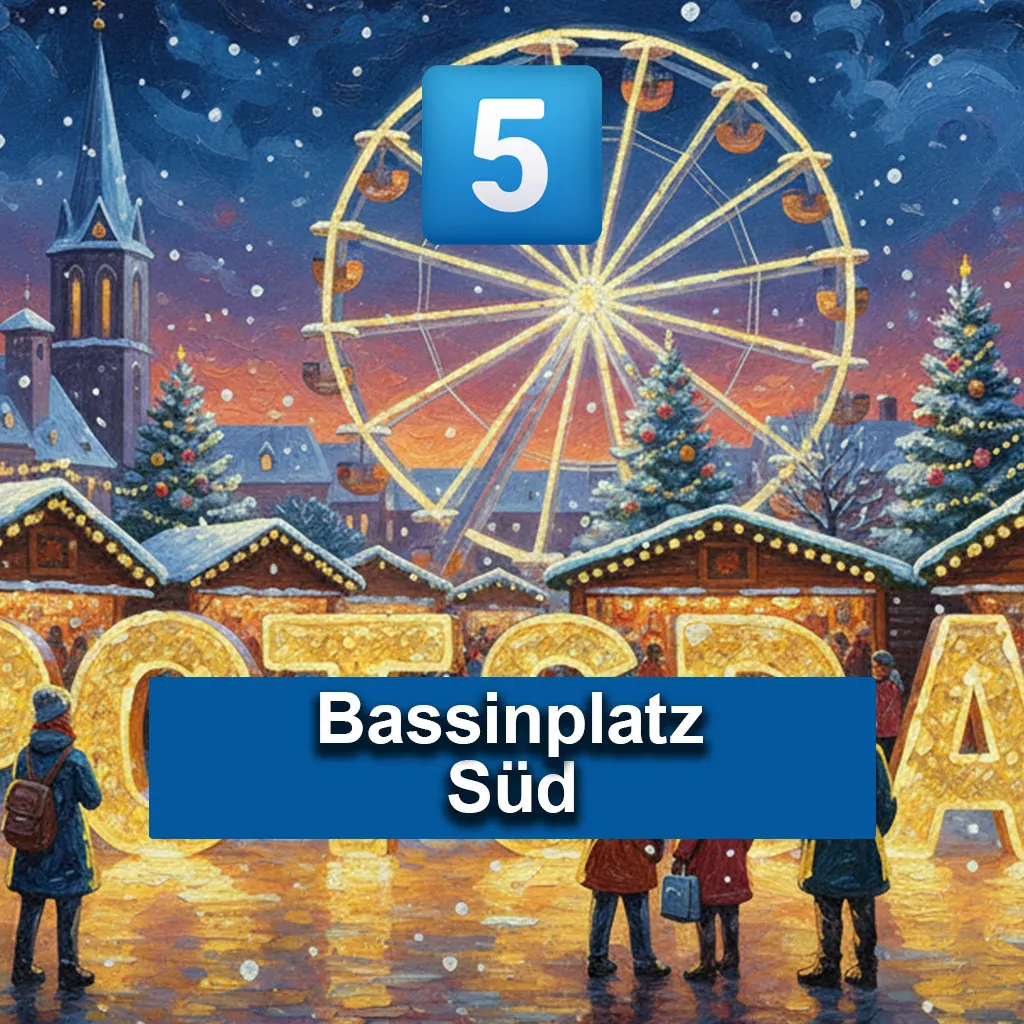 Riesenrad und Hauptbühne auf dem Bassinplatz Süd in Potsdam