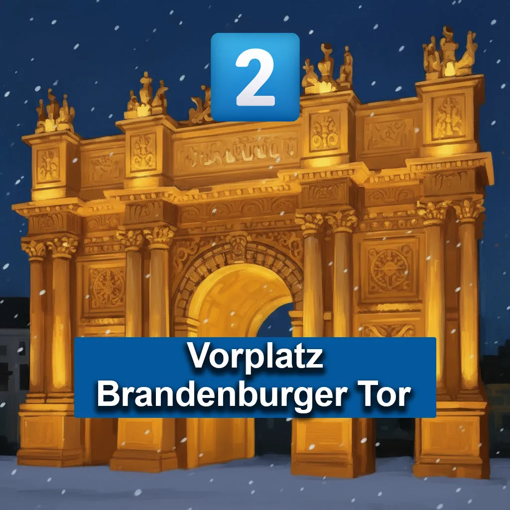 Weihnachtsmarkt am Vorplatz des Brandenburger Tors in Potsdam
